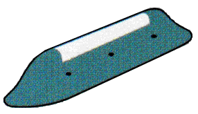 Bordsteinaufkantung 750 x 120 x 90 mm (L x B x H), Reflexband wei