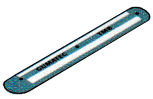 Trennbalken lang 1200 x 150 x 45 mm (L x B x H), Reflexband wei