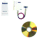 Programmierset bestehend aus Speicherkarte, Programmierkabel und Software