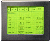 beleuchtetes Touchpanel (LCD) zur Statusabfrage der Polleranlage